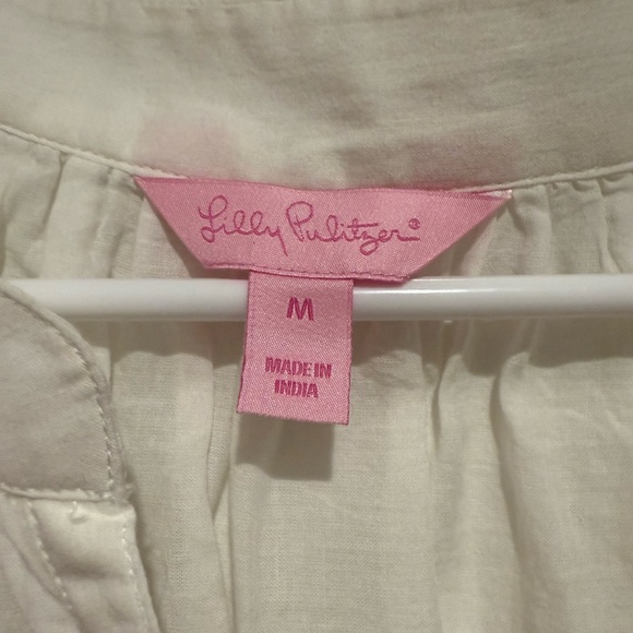 Lilly Pulitzer white Embroidered Blouse - Picture 3 of 3